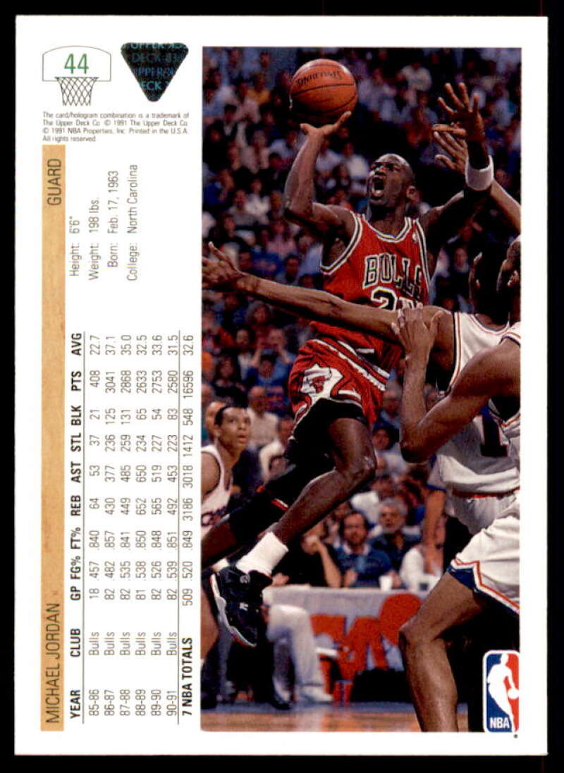 Michael Jordan Card 1991-92 Upper Deck #44  Image 2