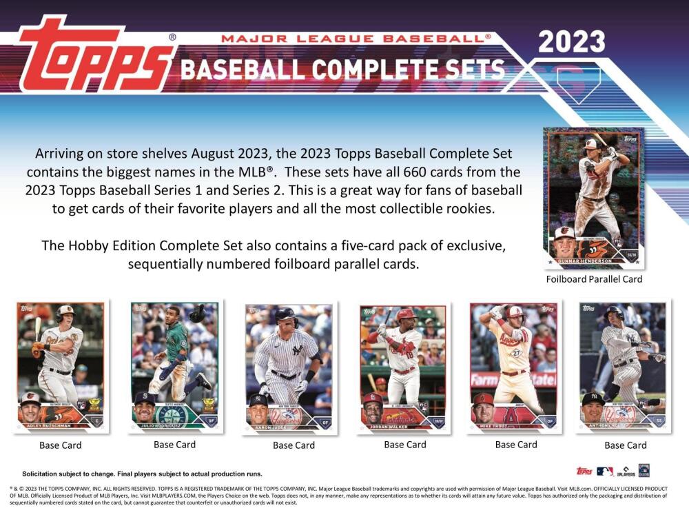 2023 Topps Factory Baseball Hobby Set Image 3