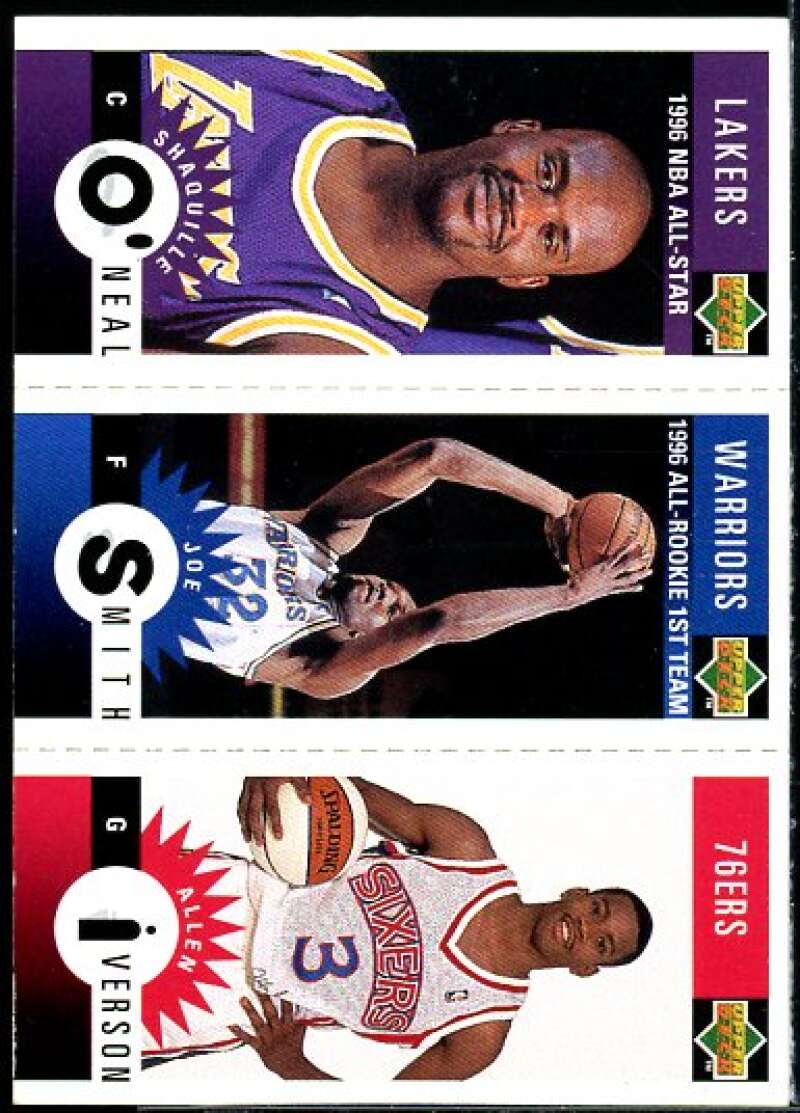 Iverson/Joe Smith/Shaquille O'Neal 1996-97 Collector's Choice Mini-Cards #M152  Image 1