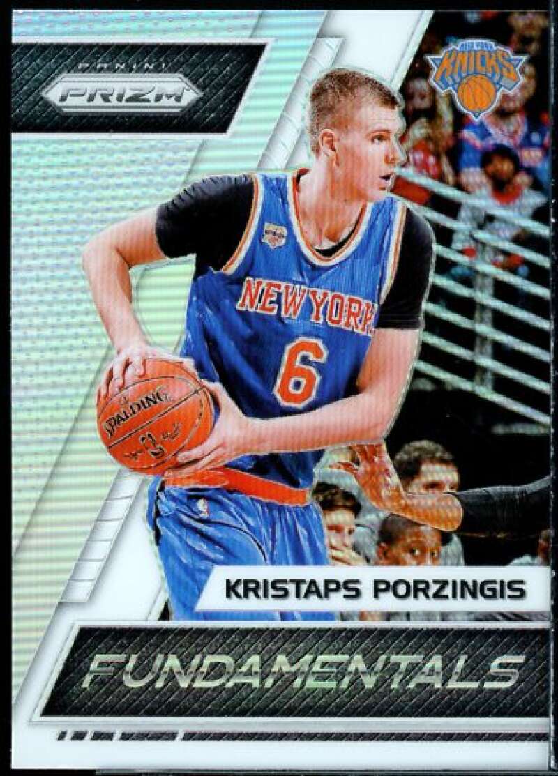 Kristaps Porzingis Card 2017-18 Panini Prizm Fundamentals Prizms Silver #18  Image 1