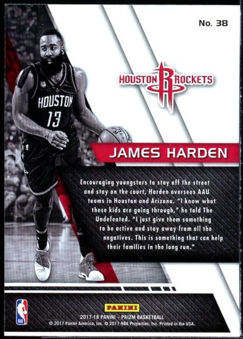 James Harden Card 2017-18 Panini Prizm Fundamentals #38  Image 2