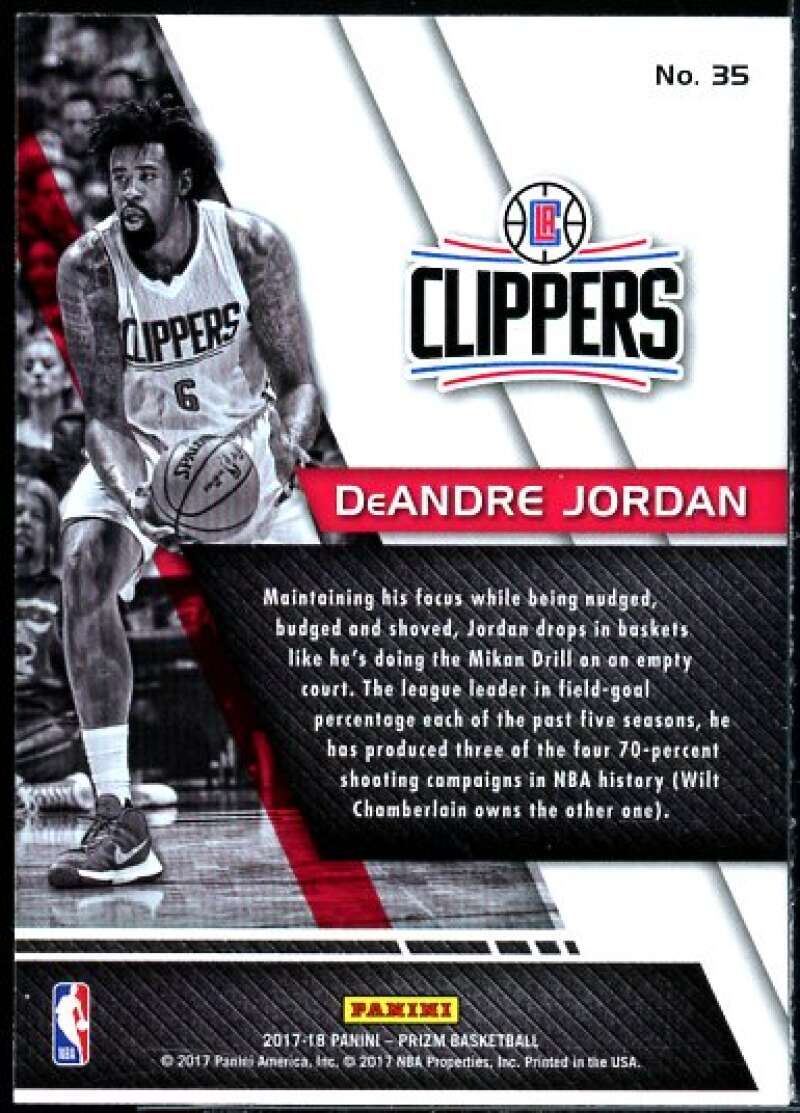 DeAndre Jordan Card 2017-18 Panini Prizm Fundamentals #35  Image 2
