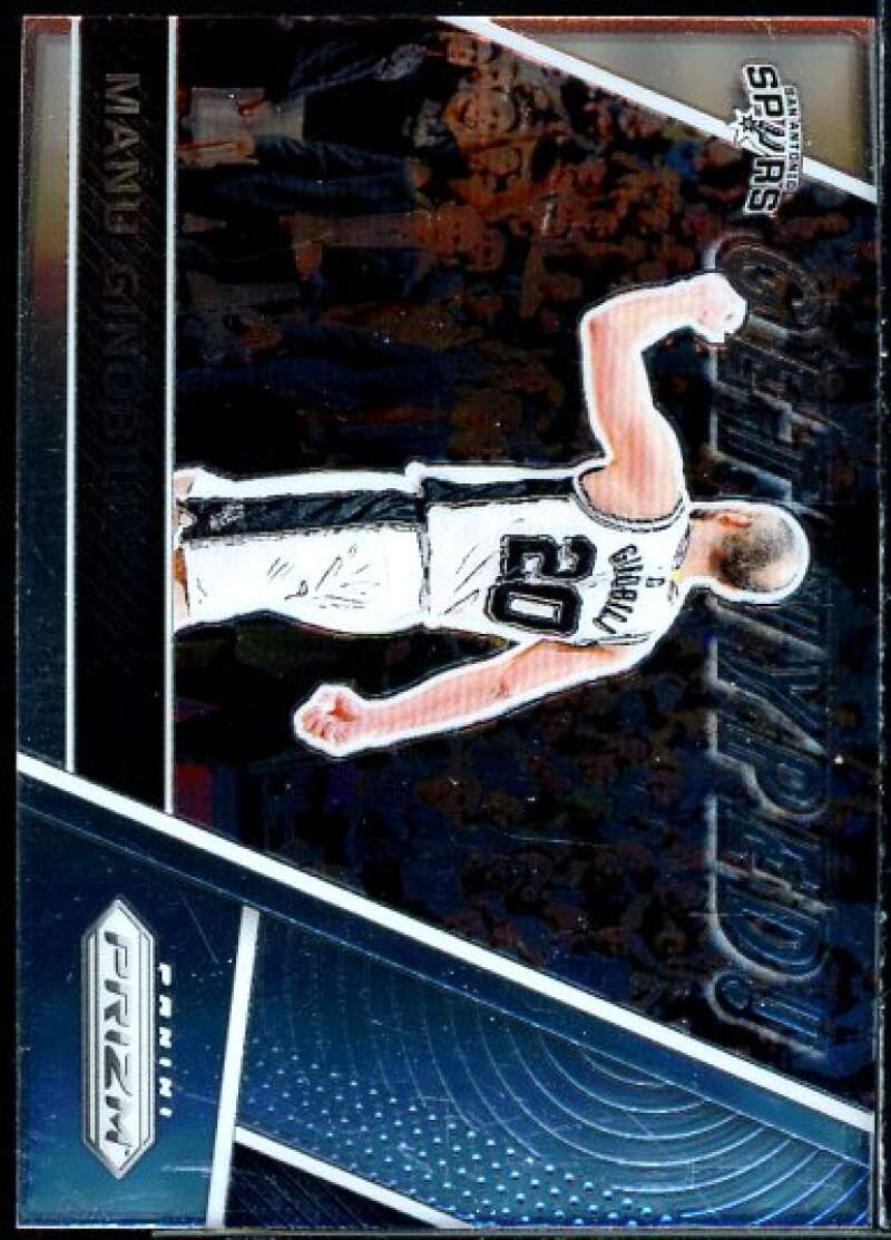 Manu Ginobili Card 2017-18 Panini Prizm Get Hyped! #12  Image 1
