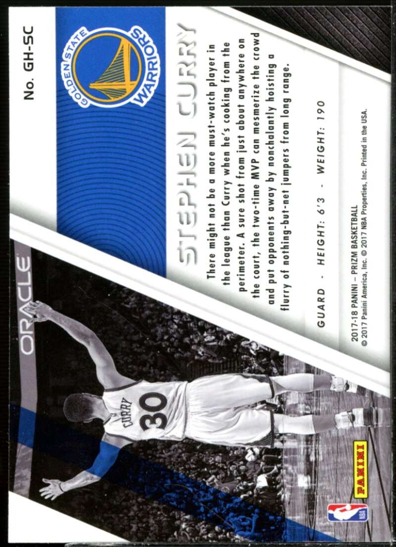 Stephen Curry Card 2017-18 Panini Prizm Get Hyped! #6  Image 2