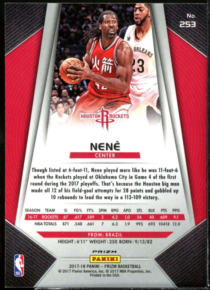 Nene Card 2017-18 Panini Prizm Prizms Silver #253  Image 2