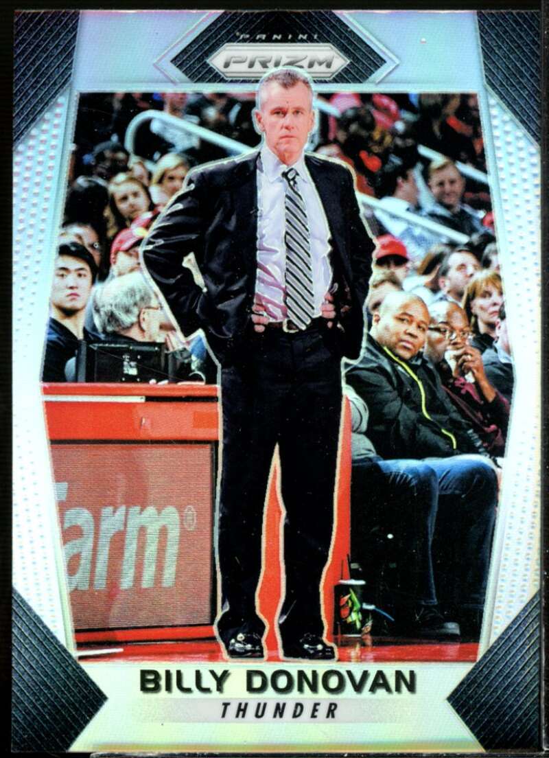Billy Donovan CO Card 2017-18 Panini Prizm Prizms Silver #270  Image 1