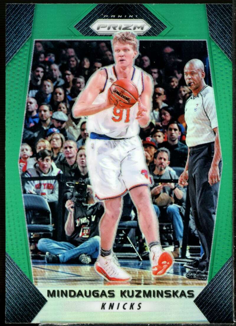 Mindaugas Kuzminskas Card 2017-18 Panini Prizm Prizms Green #277  Image 1