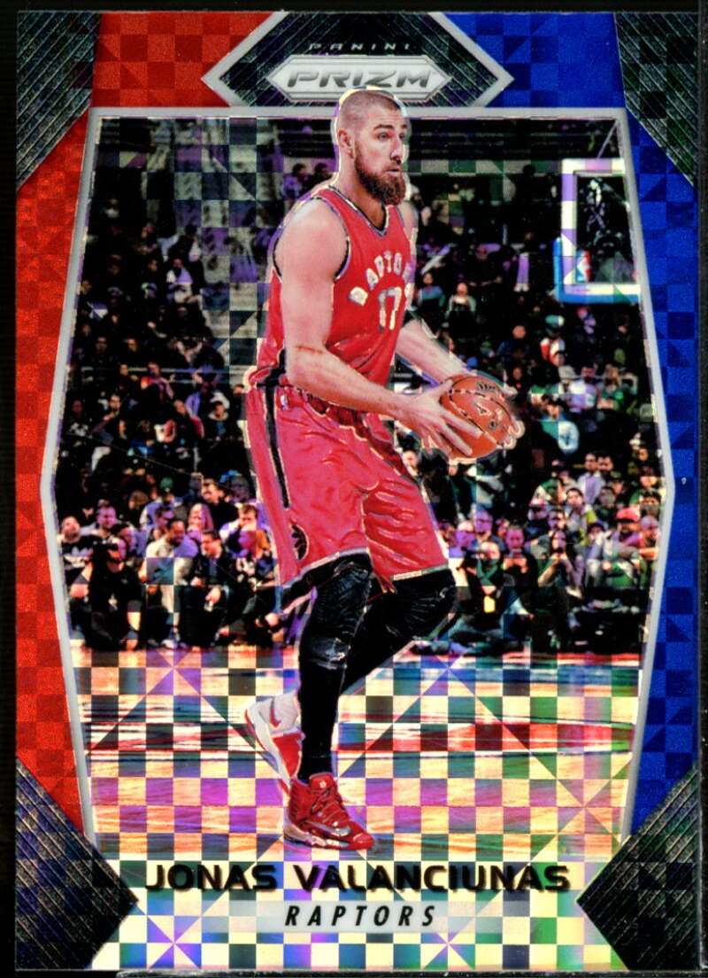 Jonas Valanciunas Card 2017-18 Panini Prizm Prizms Red White and Blue #33  Image 1