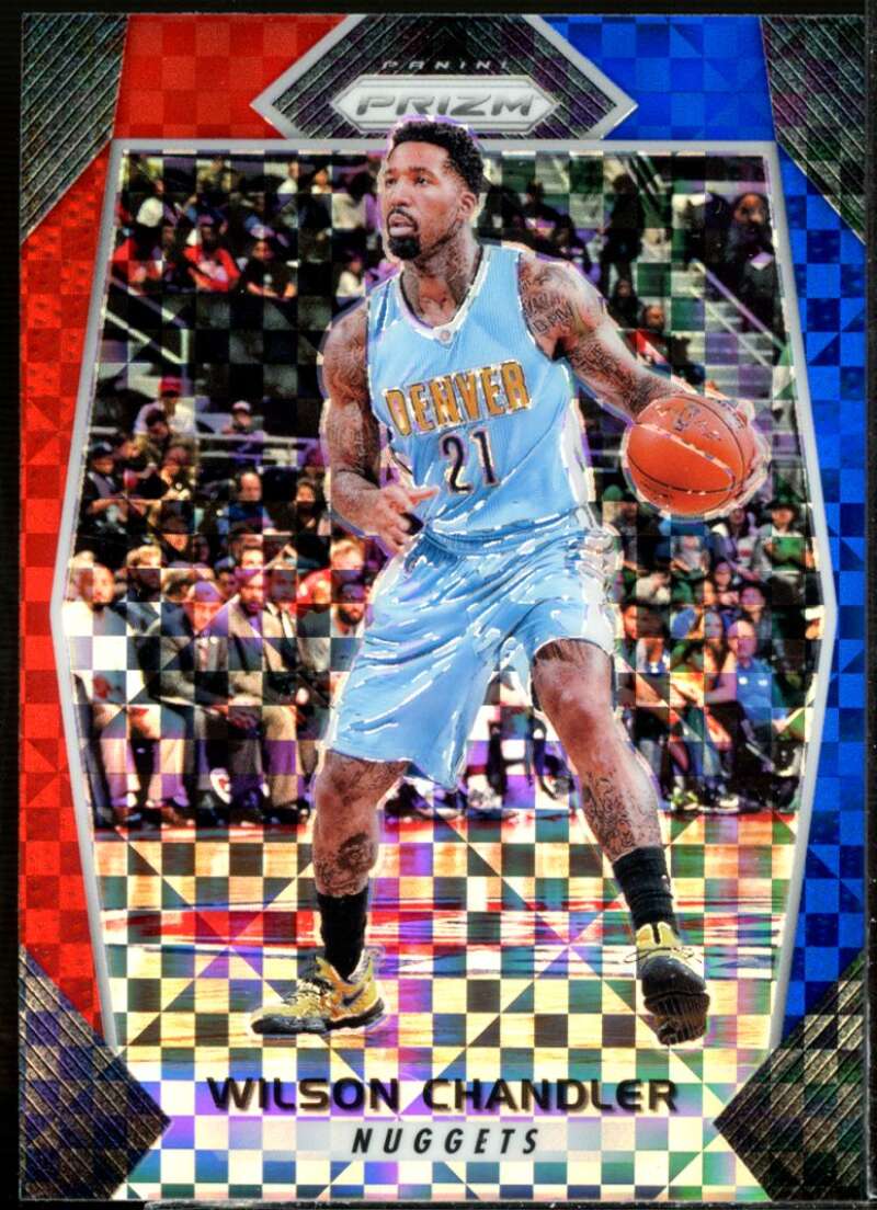 Wilson Chandler Card 2017-18 Panini Prizm Prizms Red White and Blue #162  Image 1