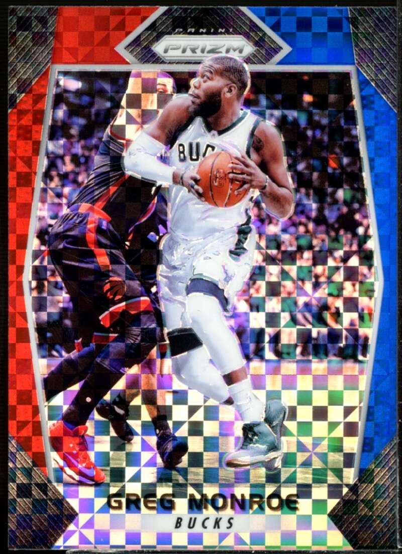 Greg Monroe Card 2017-18 Panini Prizm Prizms Red White and Blue #186  Image 1