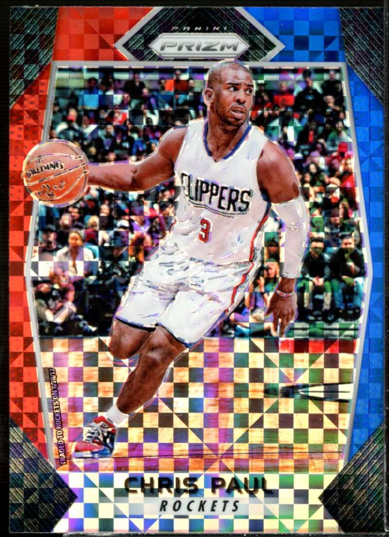 Chris Paul Card 2017-18 Panini Prizm Prizms Red White and Blue #252  Image 1