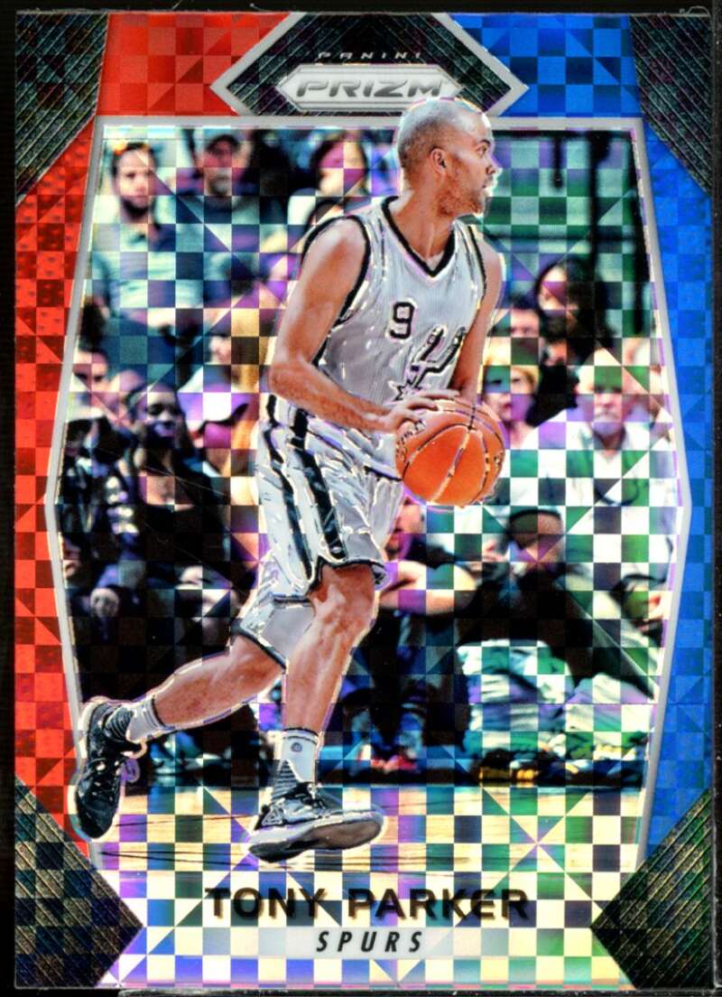 Tony Parker Card 2017-18 Panini Prizm Prizms Red White and Blue #291  Image 1