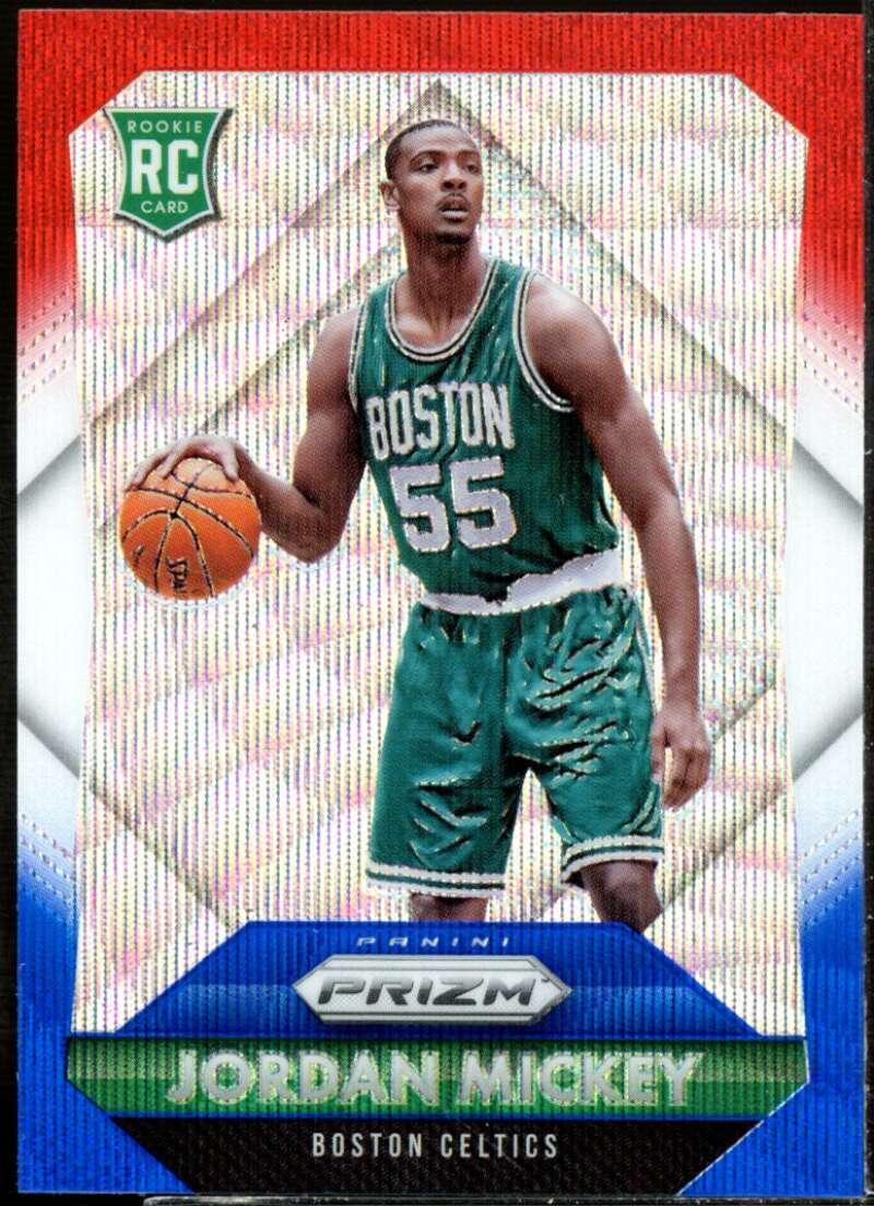 Jordan Mickey Rookie Card 2015-16 Panini Prizm Prizms Red White Blue #341  Image 1