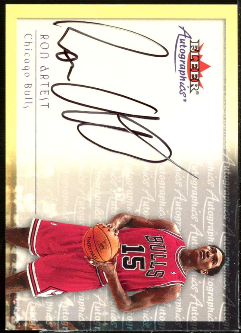 Ron Artest Card 2000-01 Fleer Autographics #2  Image 1