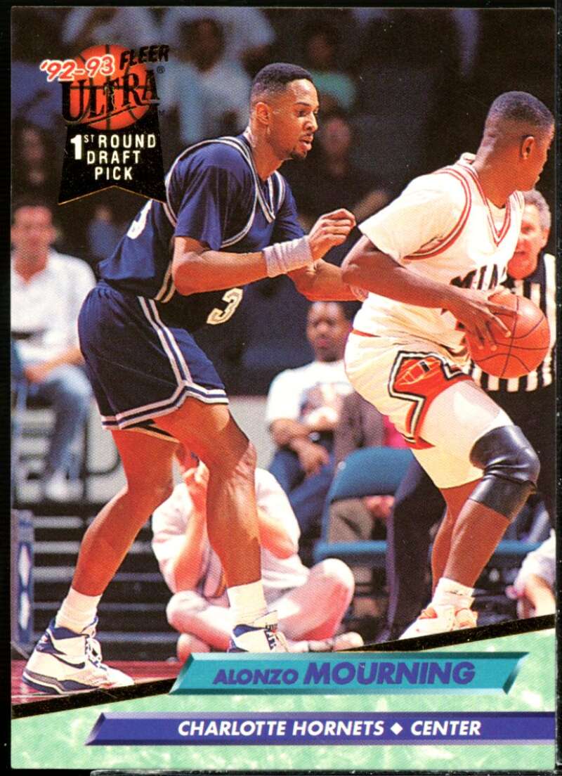Alonzo Mourning Rookie Card 1992-93 Ultra #193  Image 1