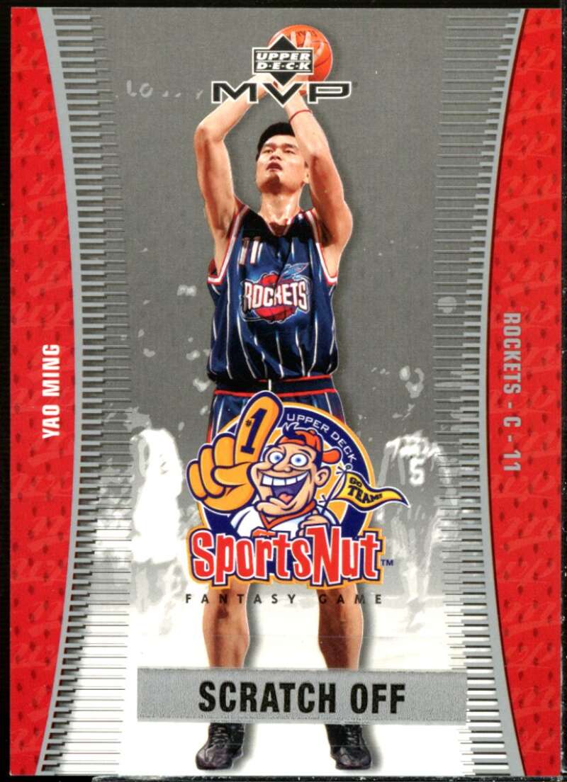 Yao Ming Card 2003-04 Upper Deck MVP Sportsnut Fantasy #SN26  Image 1