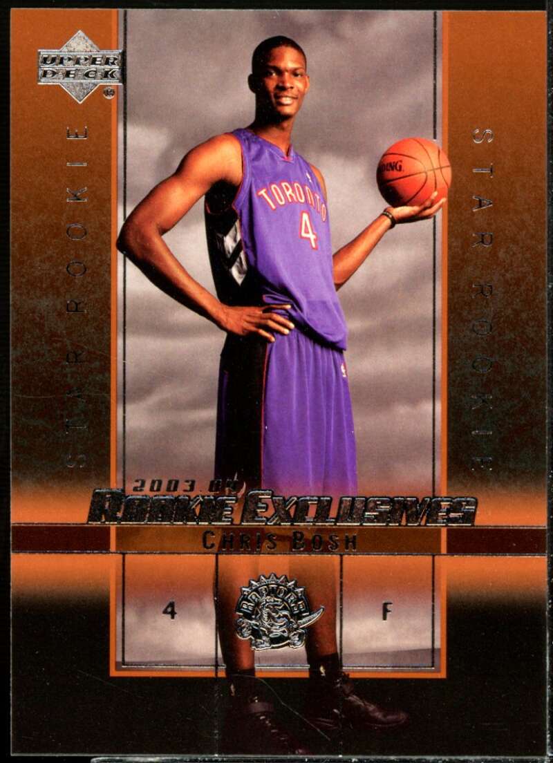 Chris Bosh Rookie Card 2003-04 Upper Deck Rookie Exclusives #4  Image 1