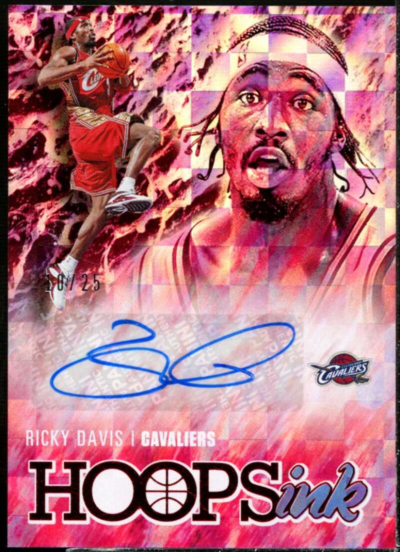 Ricky Davis Card 2020-21 Hoops Hoops Ink Red #7  Image 1