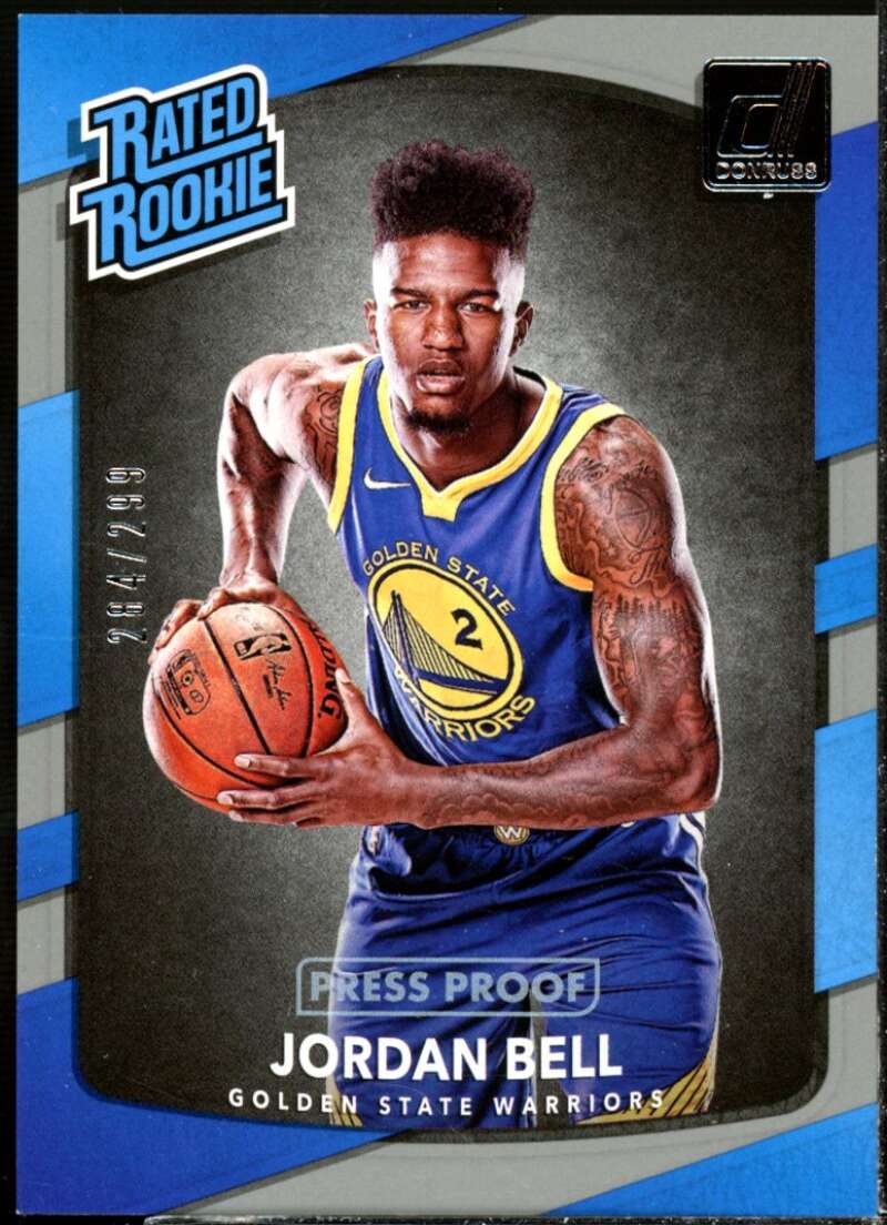 Jordan Bell RR Rookie Card 2017-18 Donruss Press Proof Silver #163  Image 1