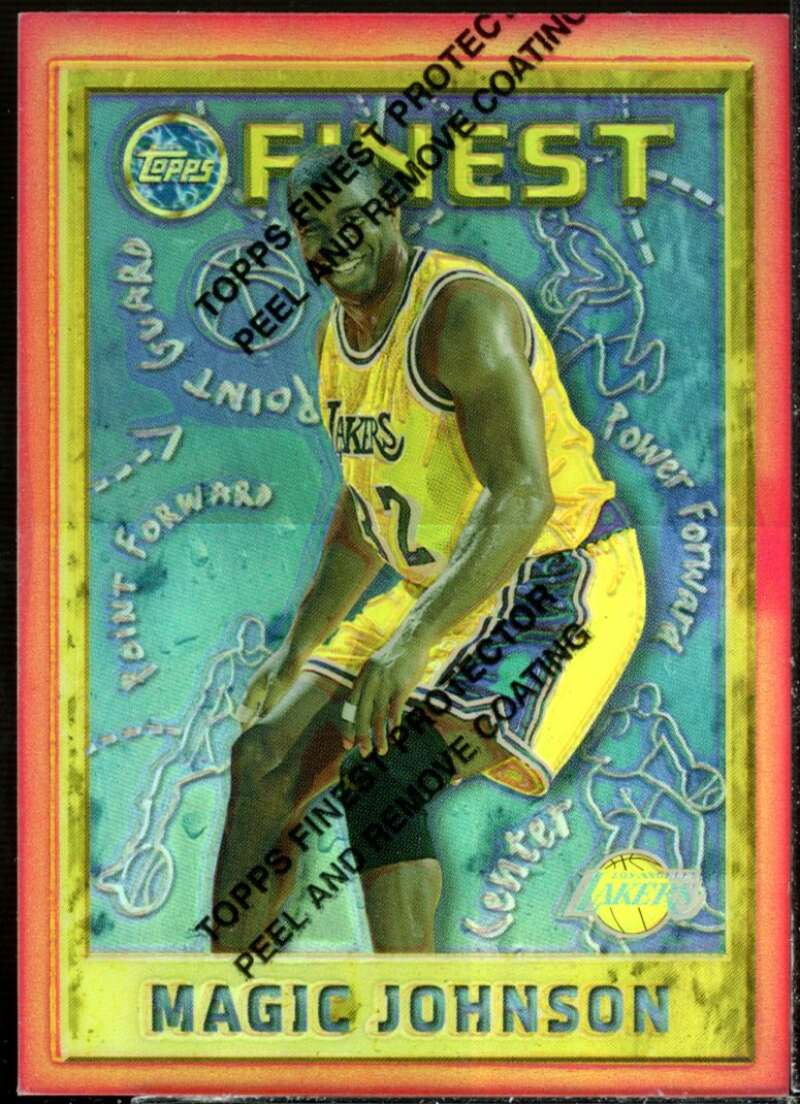 Magic Johnson 6P Card 1995-96 Finest Refractors #252  Image 1