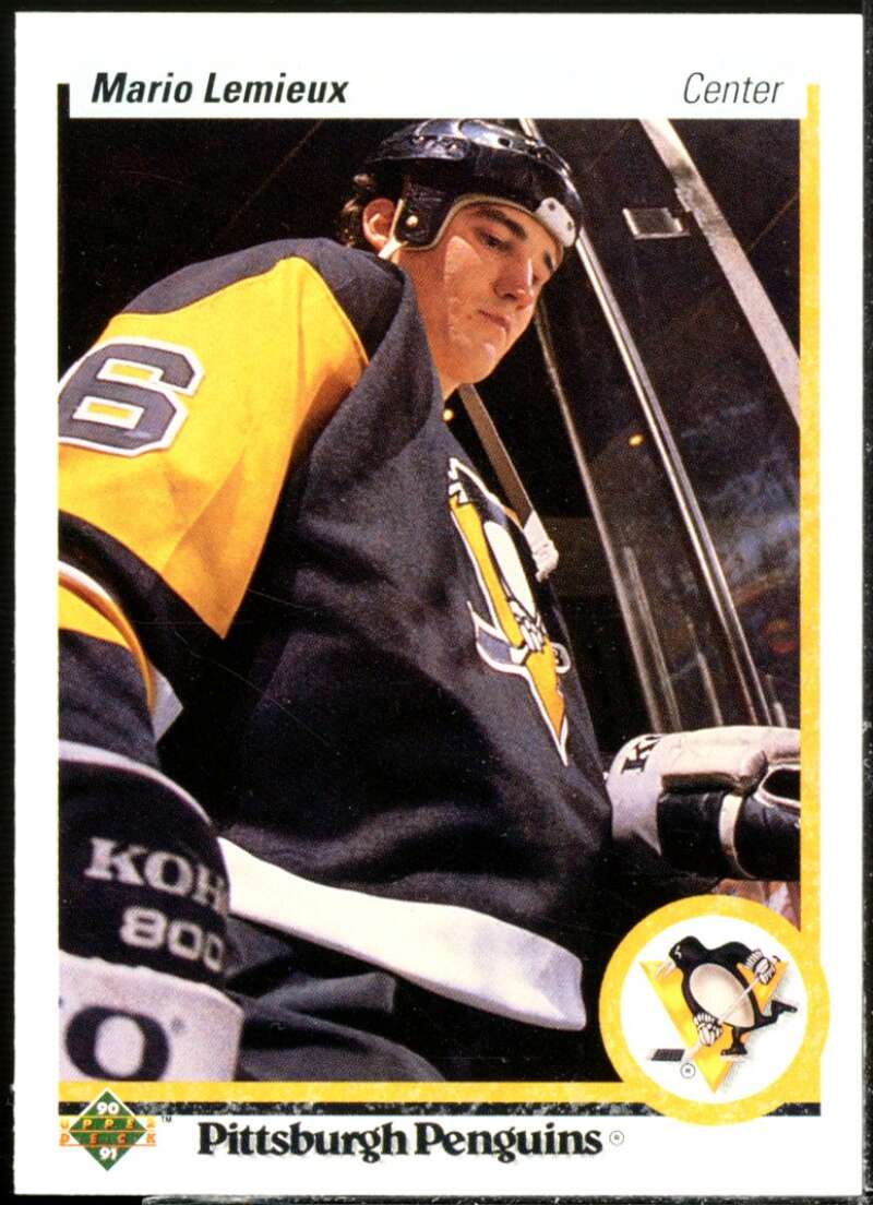 Mario Lemieux Card 1990-91 Upper Deck #144  Image 1