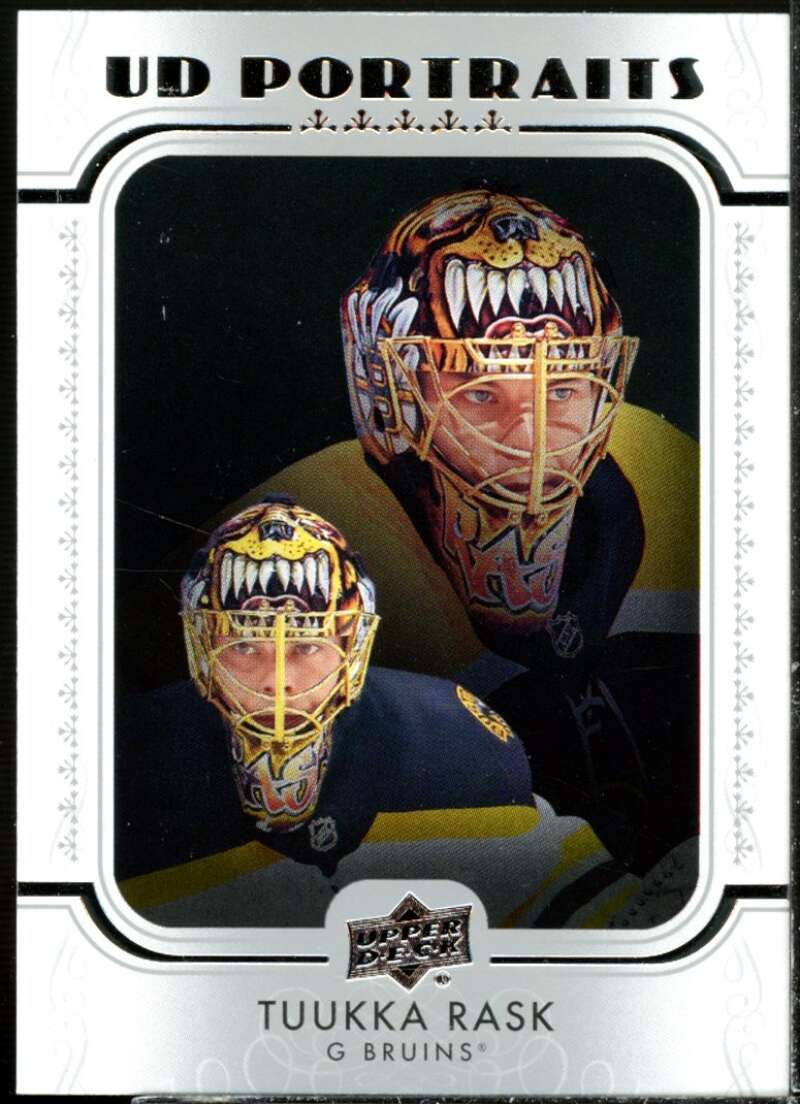 Tuukka Rask Card 2019-20 Upper Deck UD Portraits #P33  Image 1
