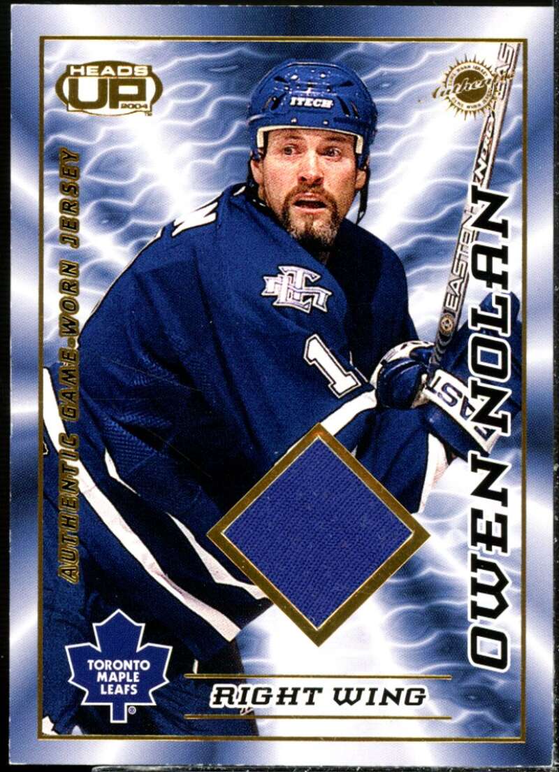 Owen Nolan Card 2003-04 Pacific Heads Up Jerseys #24  Image 1