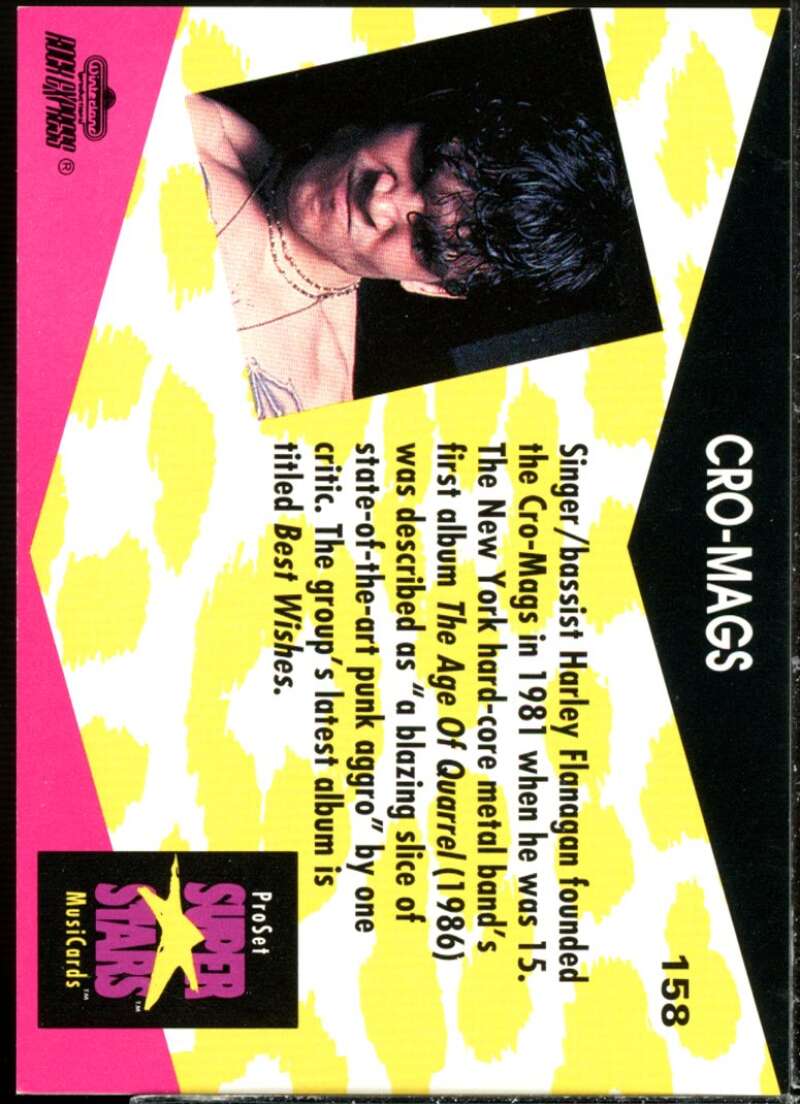 Cro-Mags Card 1991-92 Pro Set Superstars MusiCards #158  Image 2