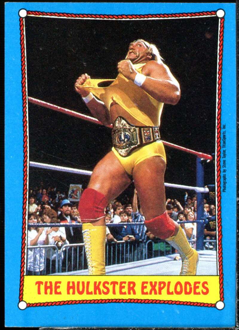 The Hulkster Explodes RA Card 1987 Topps WWF #26  Image 1