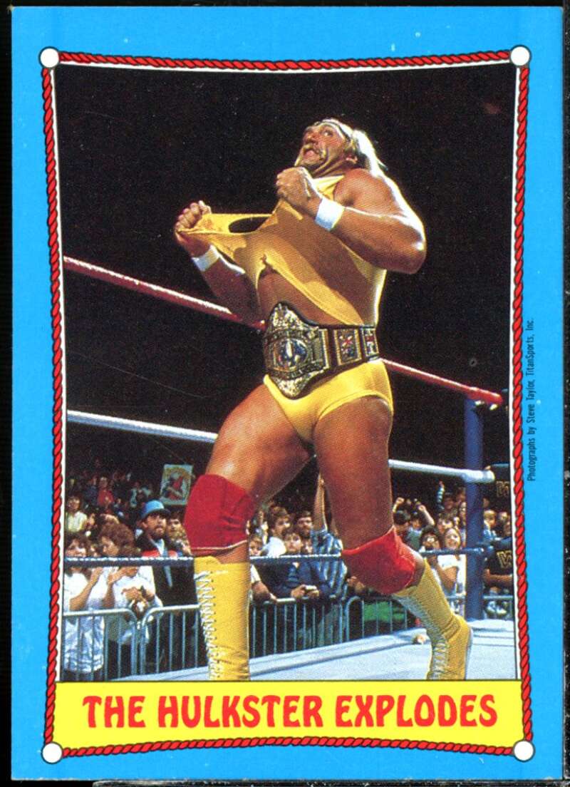 The Hulkster Explodes RA Card 1987 Topps WWF #26  Image 1