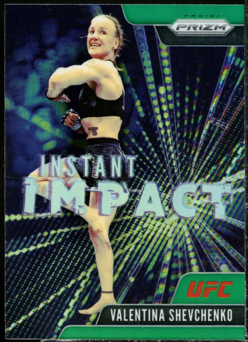 Valentina Shevchenko Card 2021 Panini Prizm UFC Instant Impact Prizms Green #21  Image 1