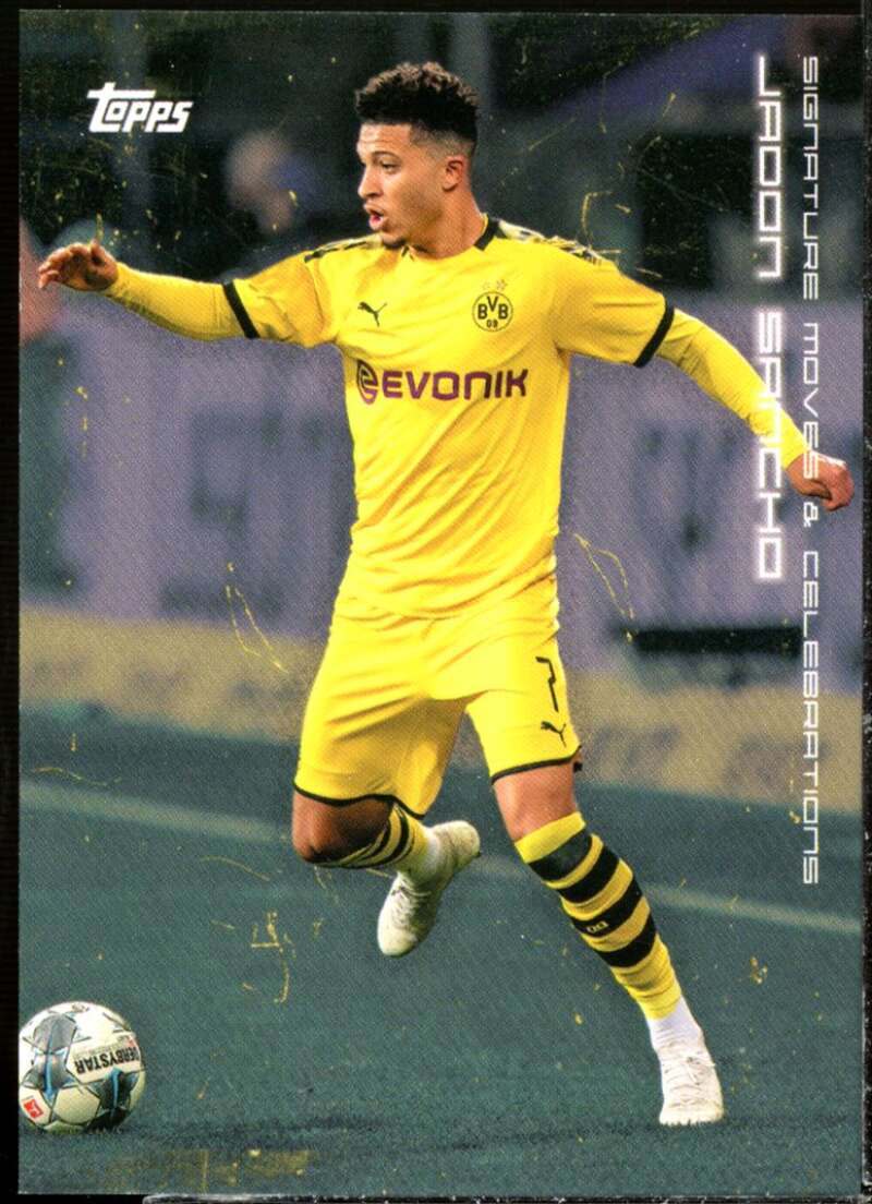 Jadon Sancho Card 2020 Borussia Dortmund Topps Player Curated #35  Image 1
