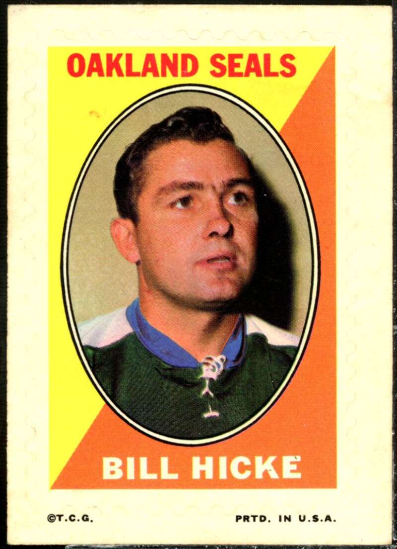 Bill Hicke Card 1970-71 Topps/OPC Sticker Stamps #12  Image 1