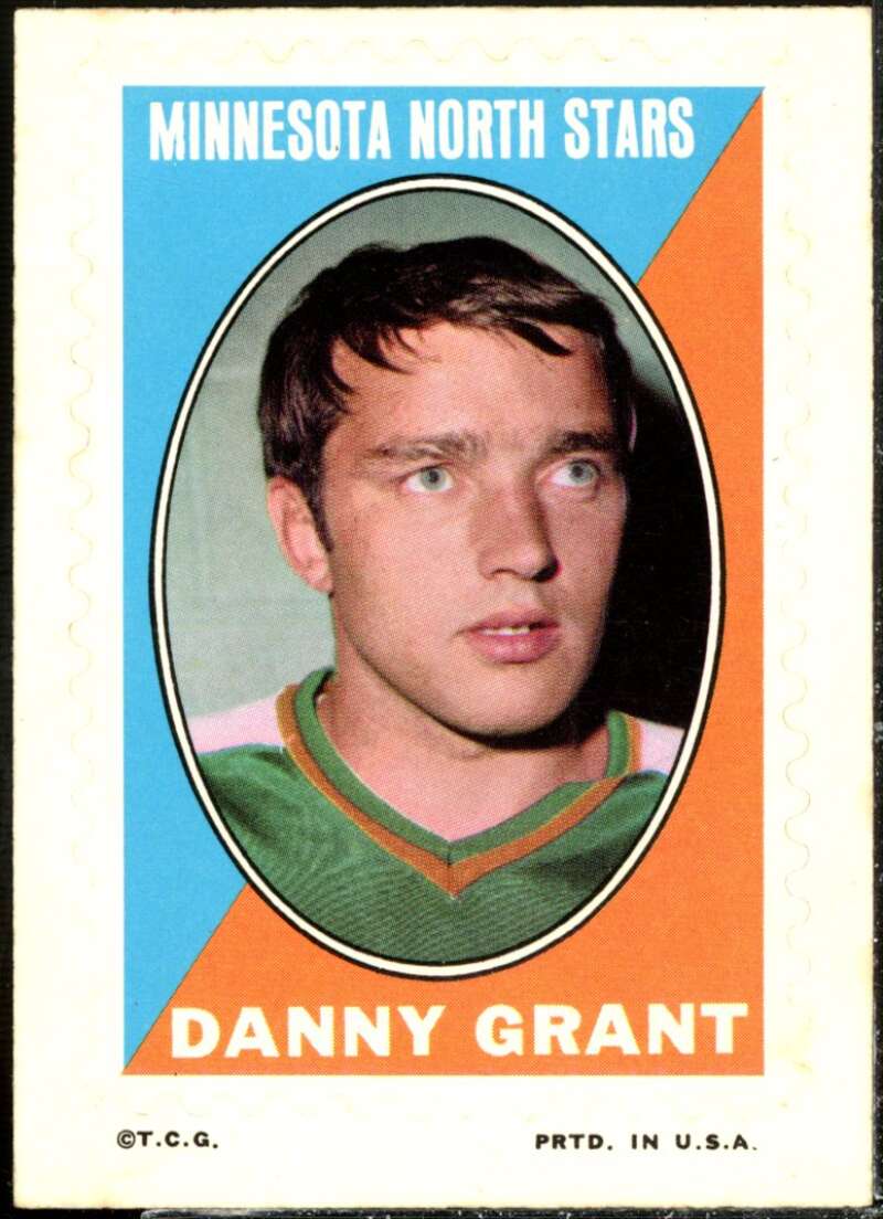 Danny Grant Card 1970-71 Topps/OPC Sticker Stamps #11  Image 1