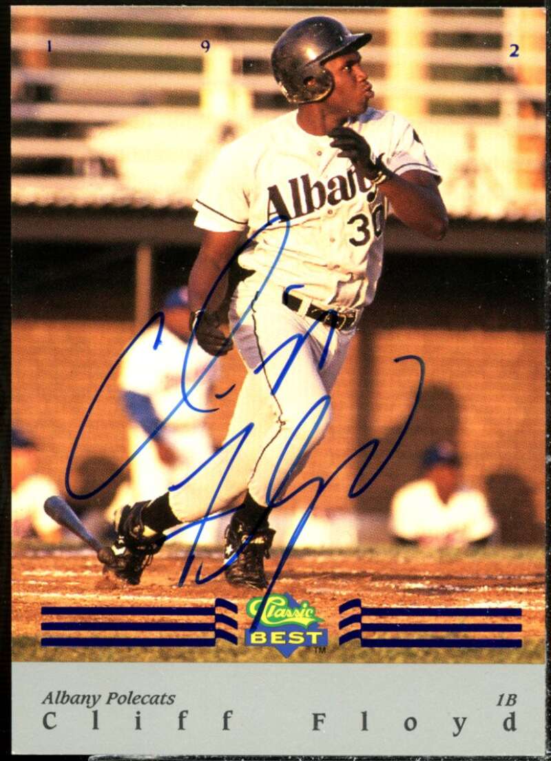 Cliff Floyd In Person Autographed Card Card 1992 Topps #NNO  Image 1