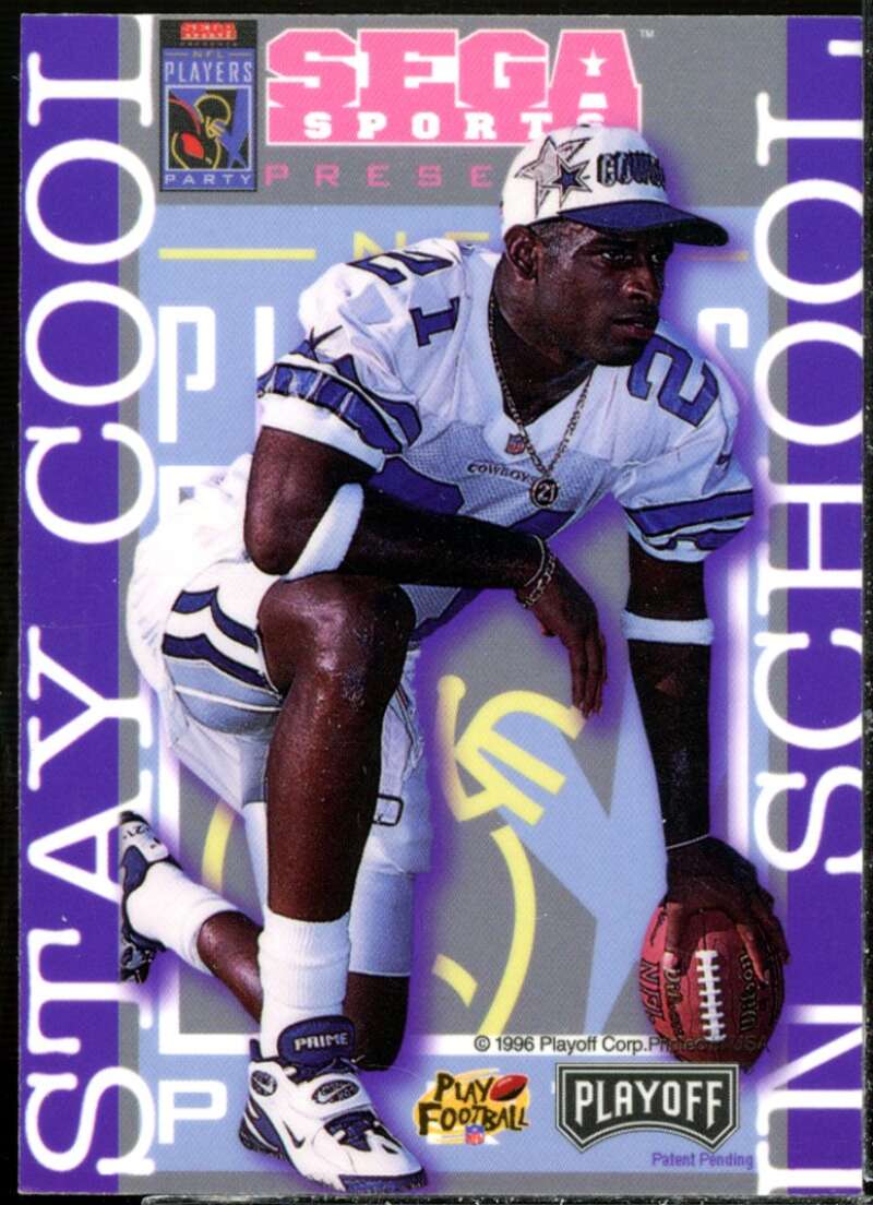 Deion Sanders Card 1996 Playoff Stay Cool In School #NNO  Image 2