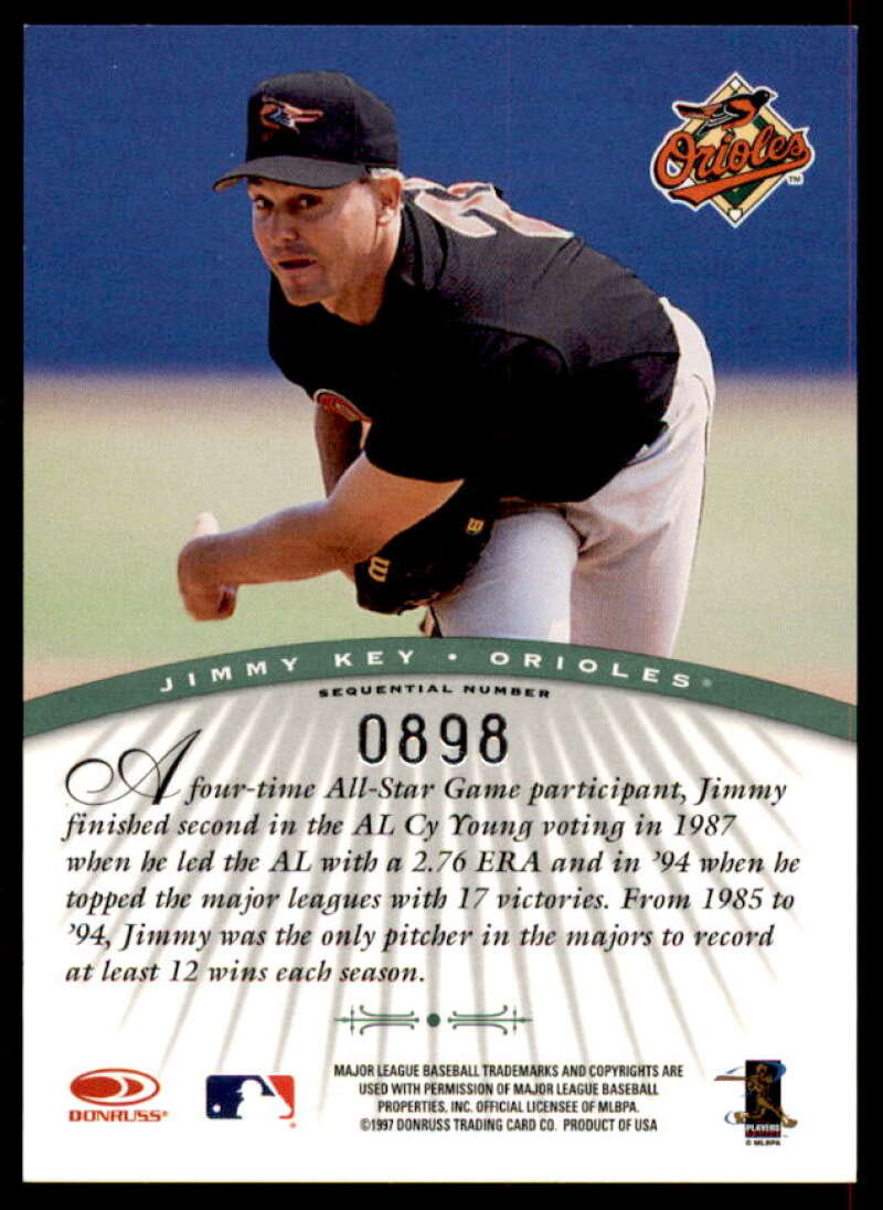 Jimmy Key Card 1997 Donruss Signature Autographs Millennium #72  Image 2