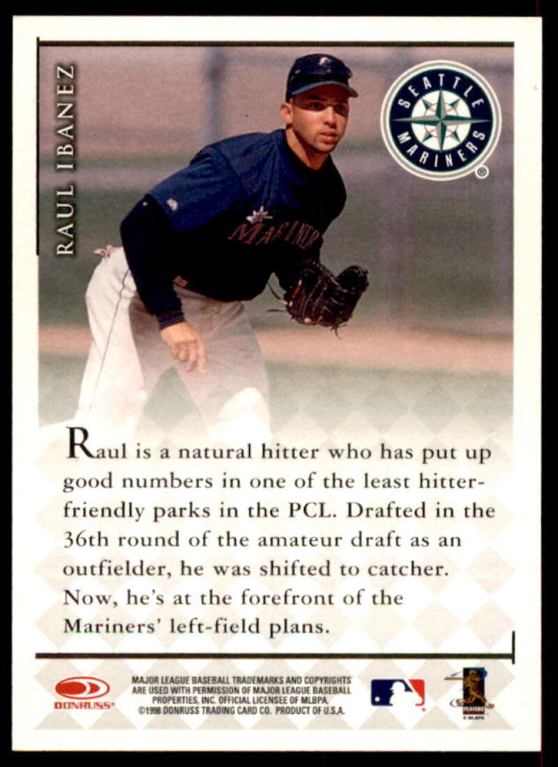 Raul Ibanez Card 1998 Donruss Signature Autographs #46  Image 2