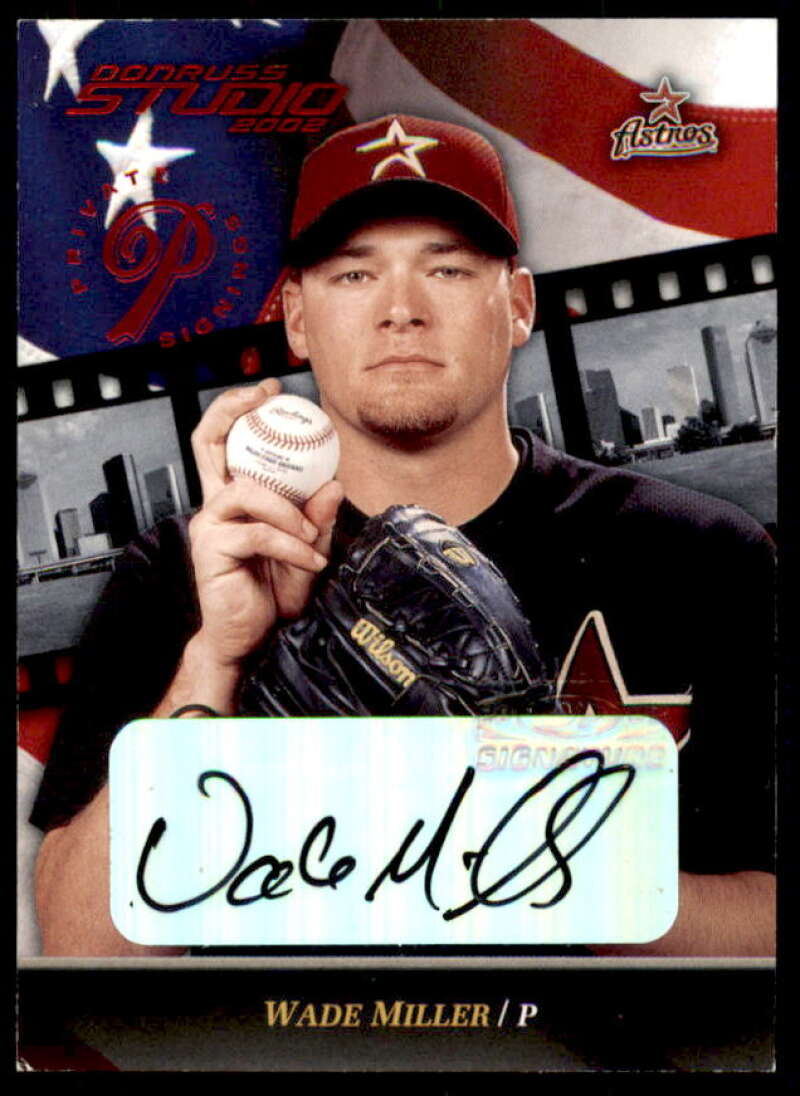 Wade Miller Rookie Card 2002 Studio Private Signings #116  Image 1