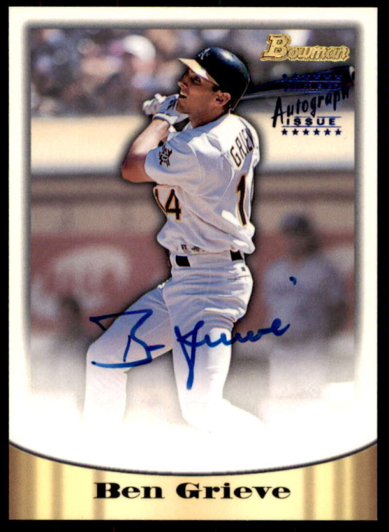Ben Grieve Card 1998 Bowman Certified Blue Autographs #27  Image 1
