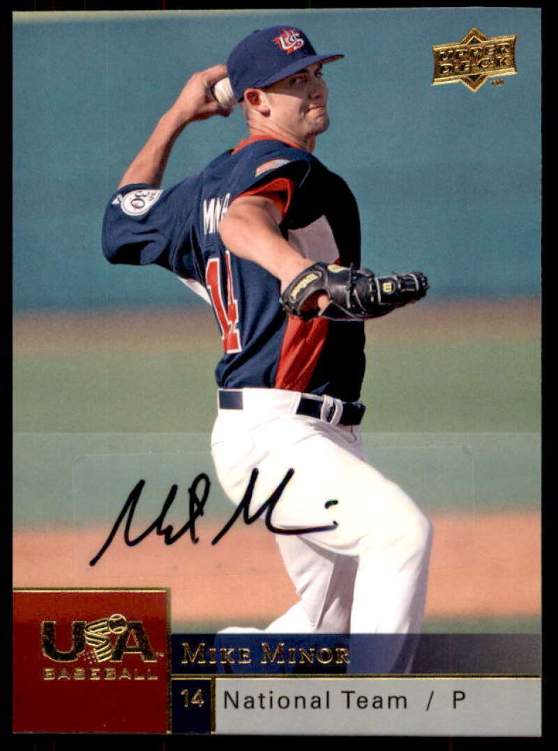 Mike Minor Rookie Card 2009 Upper Deck USA National Team Autographs #MM  Image 1