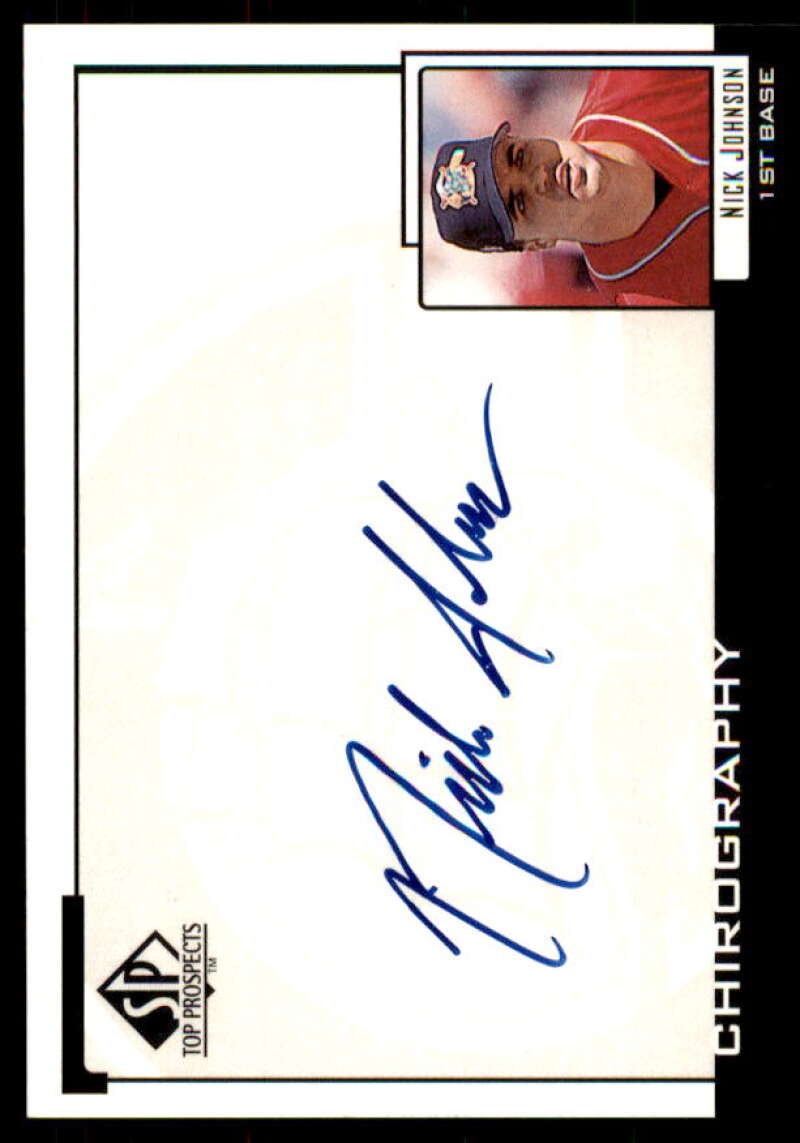 Nick Johnson Rookie Card 2000 SP Top Prospects Chirography #NJ  Image 1