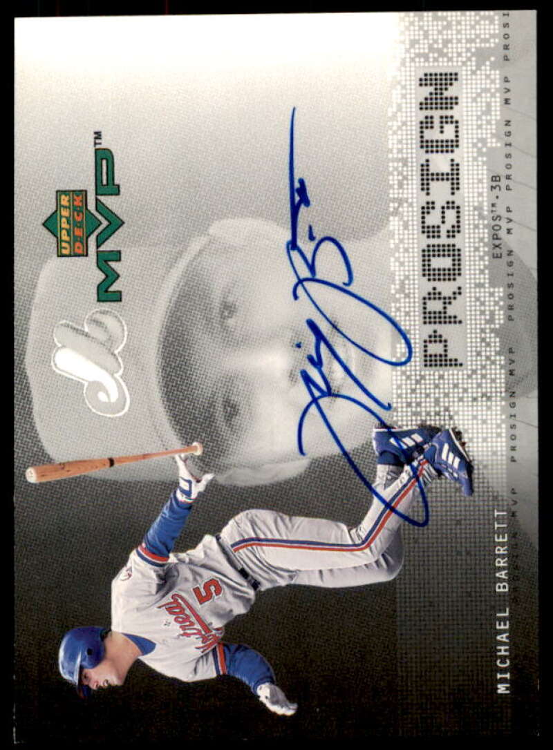 Michael Barrett Rookie Card 2000 Upper Deck MVP ProSign #MB  Image 1