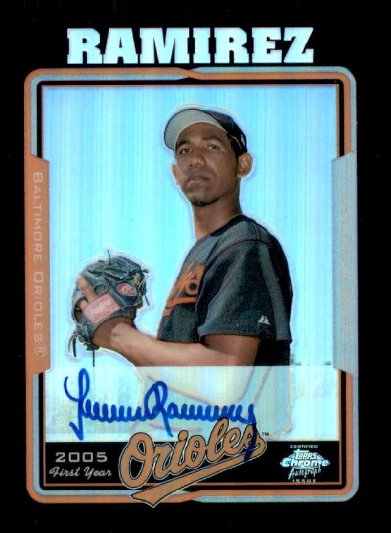 Luis Ramirez FY AU Rookie Card 2005 Topps Chrome Black Refractors #232  Image 1