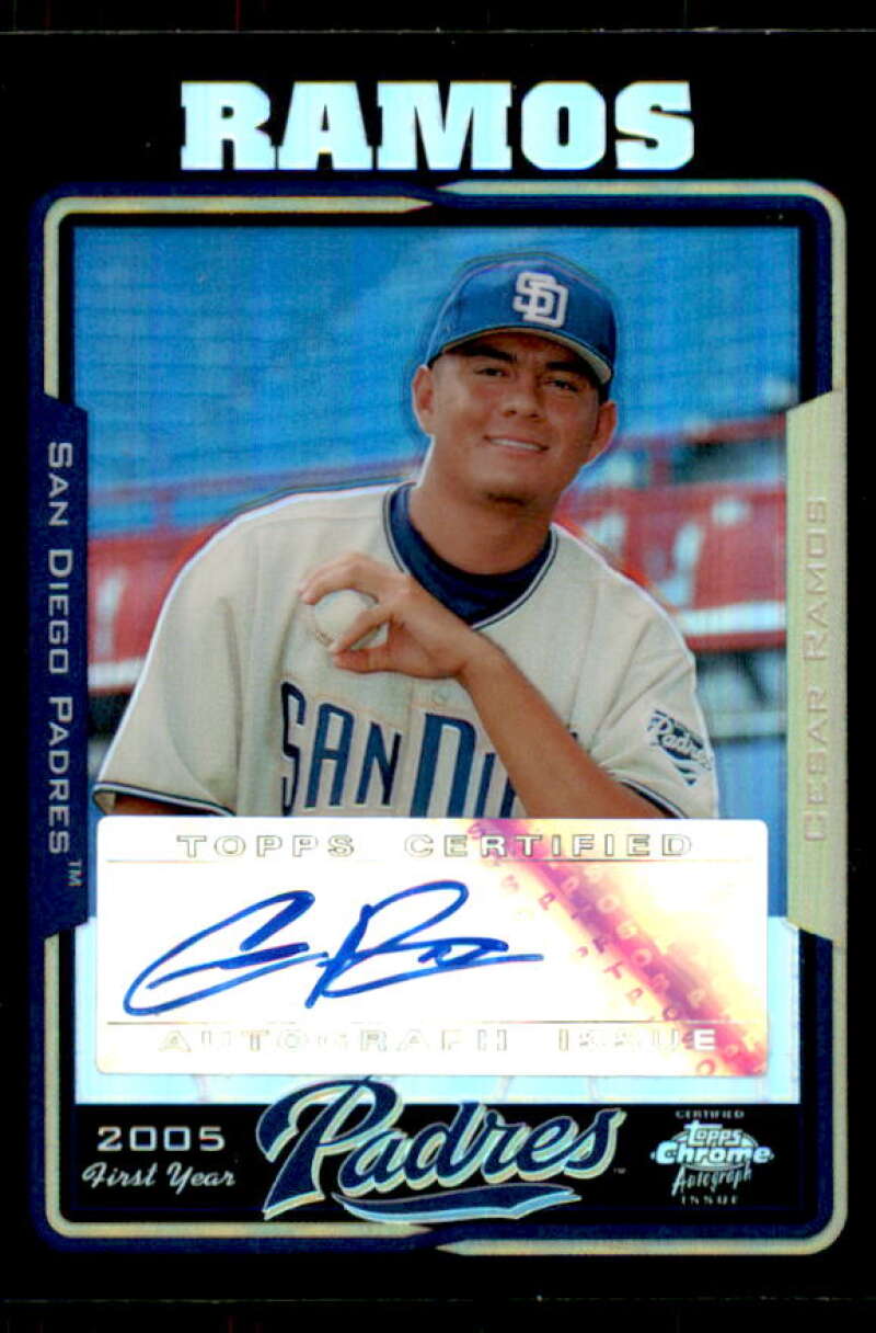 Cesar Ramos FY AU Rookie Card 2005 Topps Chrome Update Black Refractors #236  Image 1