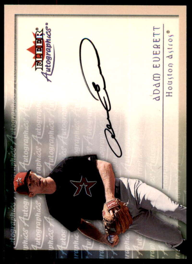 Adam Everett Rookie Card 2001 Fleer Autographics #34  Image 1