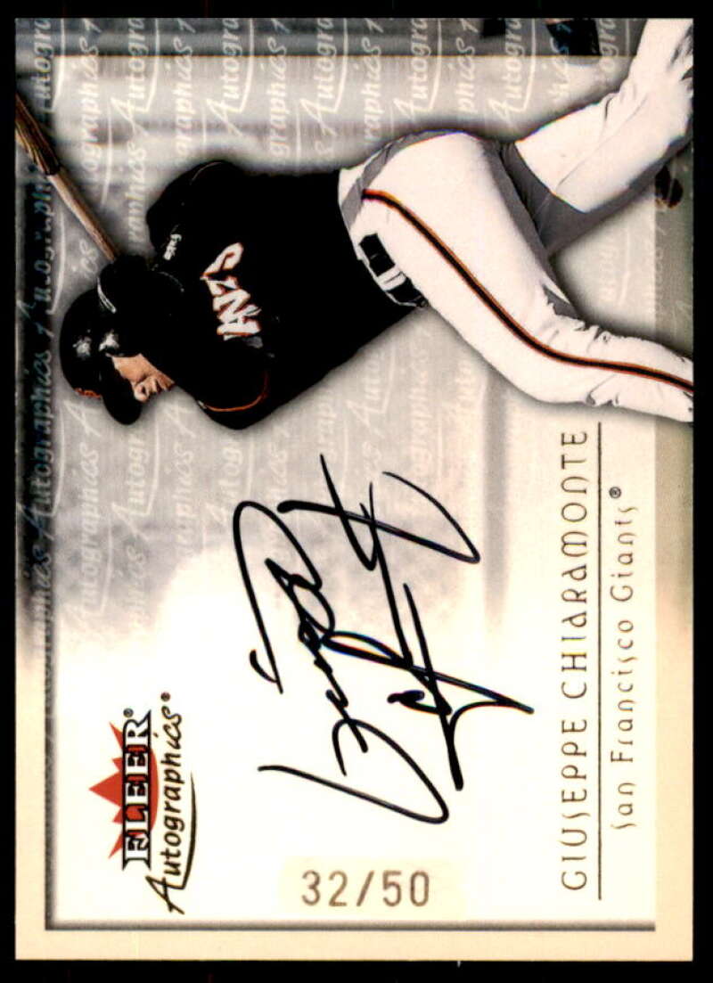 Giuseppe Chiaramonte Rookie Card 2001 Fleer Autographics Gold #21  Image 1