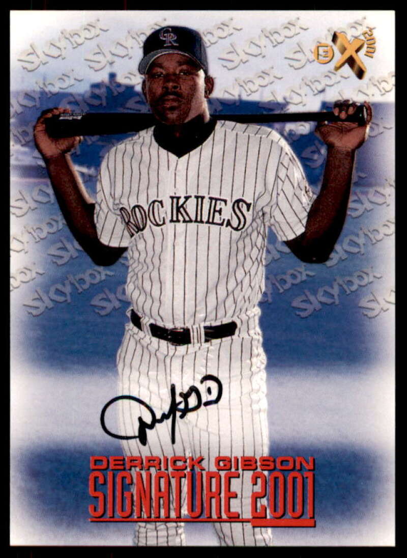 Derrick Gibson Rookie Card 1998 E-X2001 Signature 2001 #2  Image 1