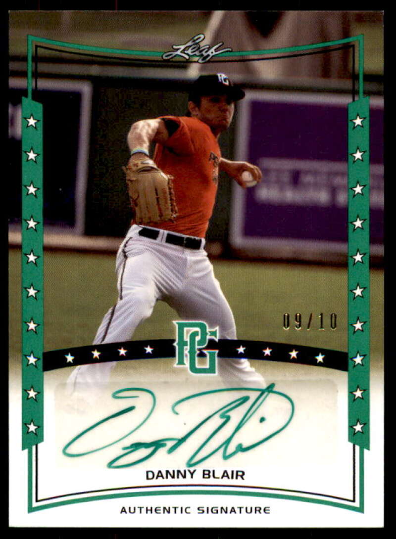 Danny Blair Rookie Card 2014 Leaf Perfect Game Showcase Autographs Red #ADB2  Image 1
