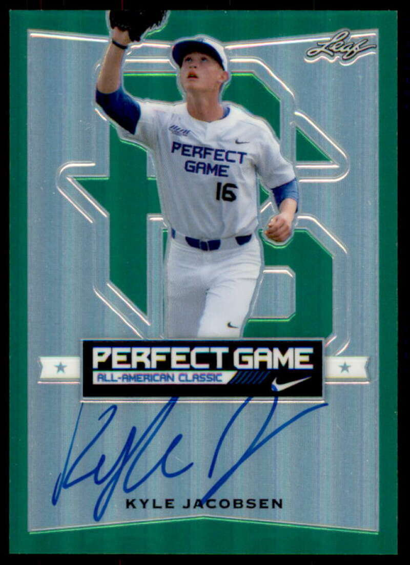 Kyle Jacobsen Rookie 2016 Leaf Metal Perfect Game All-American Green #BAKJ1  Image 1